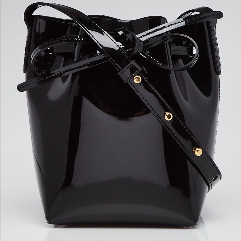 LIKE NEW Mansur Gavriel Bucket Bag Mini Mini in Black Patent